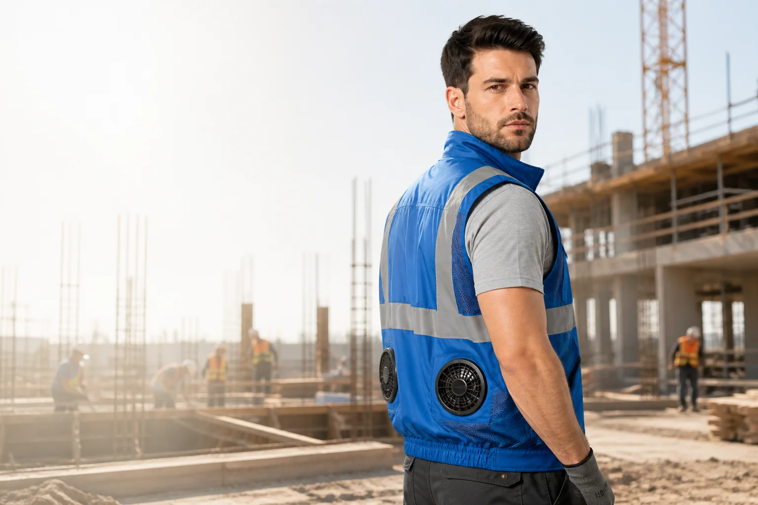 CoolWork cooling vest on site