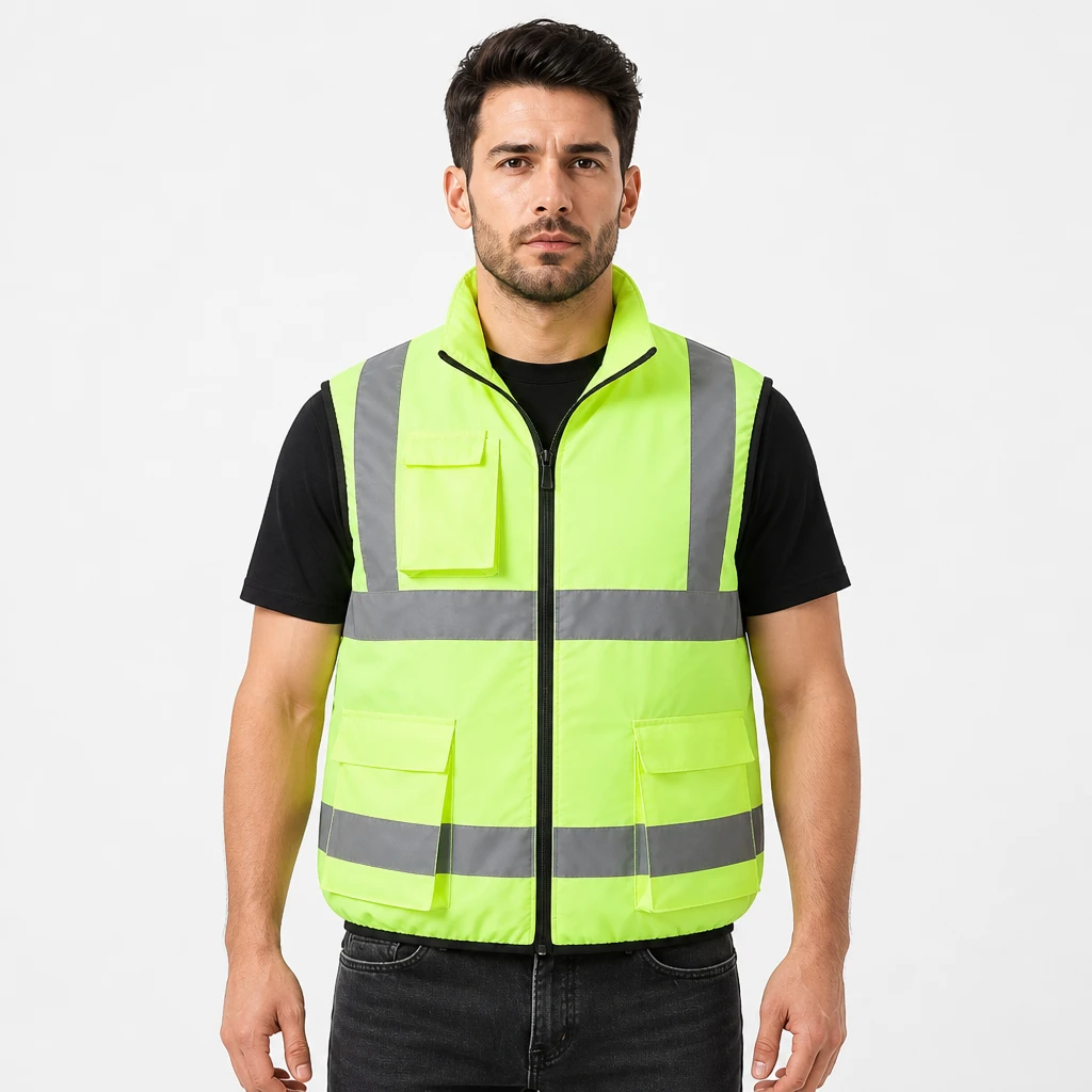 Summer reflective safety vest air conditioning suit with 4 fans cooling workwear refrigeration vest for men and women thin style - Image 3